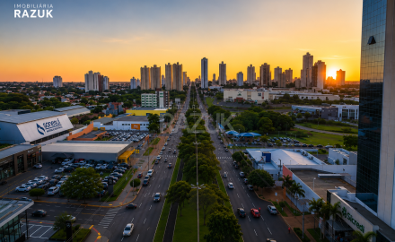 Prédio moderno com salas comerciais para alugar em Campo Grande MS em região estratégica da cidade